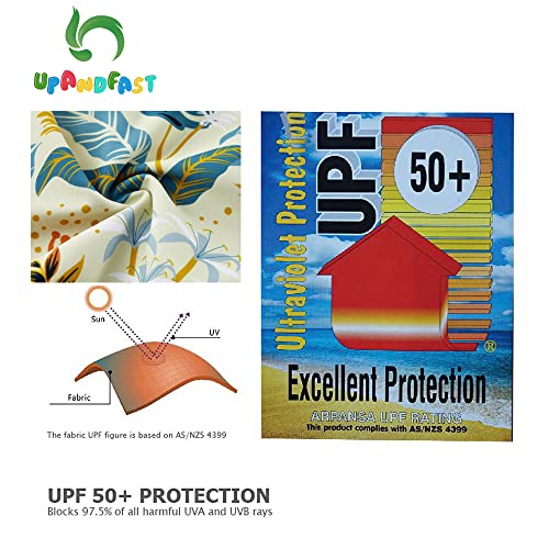 image for upandfast Baby/Toddler Girl One Piece Zip Sunsuits with Sun Hat UPF 50