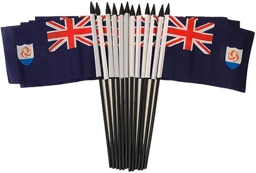 Miniatura 29 de Banderas de escritorio de Nicaragua, paquete de 12 banderas pequeñas de poliéster de 4 x 6 pulgadas en miniatura para mesa de oficina, pequeñas