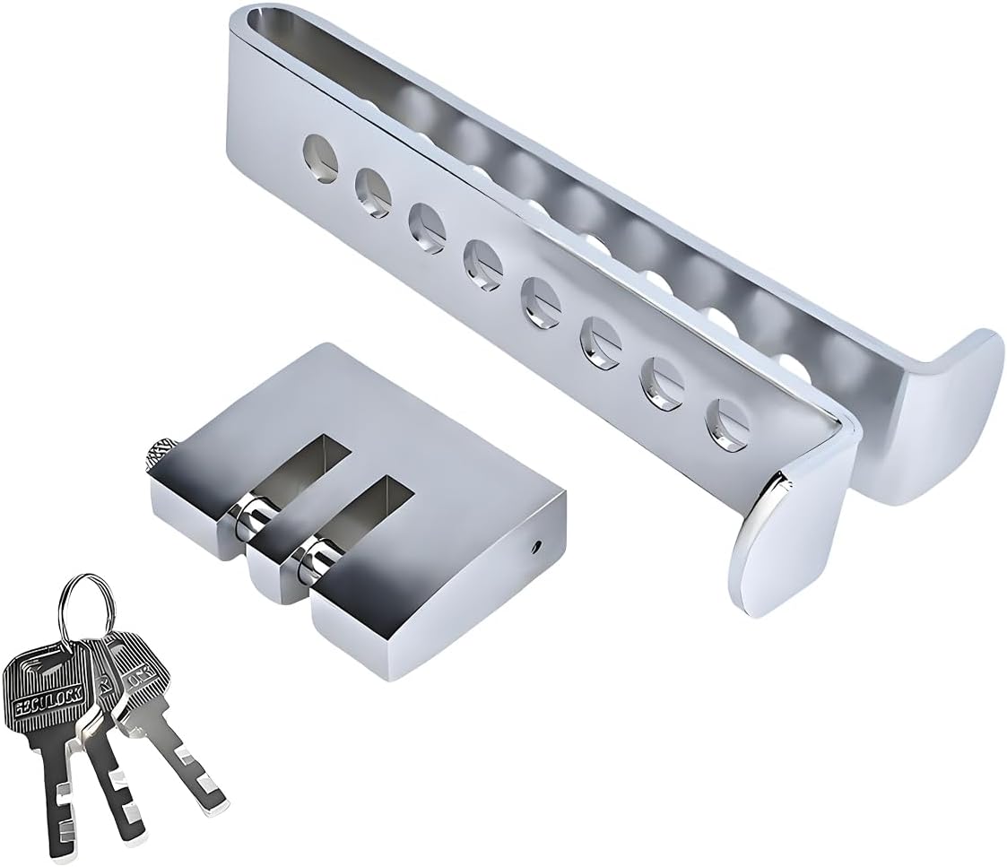 Portable 8 Holes Brake Pedal Lock, Stainless Steel Auto Clutch Vehicle Security Protection Safety Lock, Car Accessories
