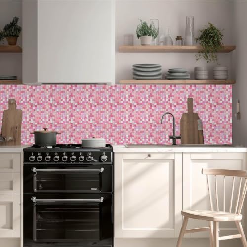 Image of Moroccan Tile Stickers | Waterproof Self Adhesive Peel & Stick Tile Decals for Kitchen Backsplash, Bathroom Wall, Floor, Furniture & Glass (4x4 Inch, Design 41)
