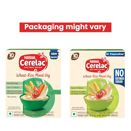 Image of Nestle CERELAC Baby Cereal, Wheat Rice Mixed Veg, STG3, 300g