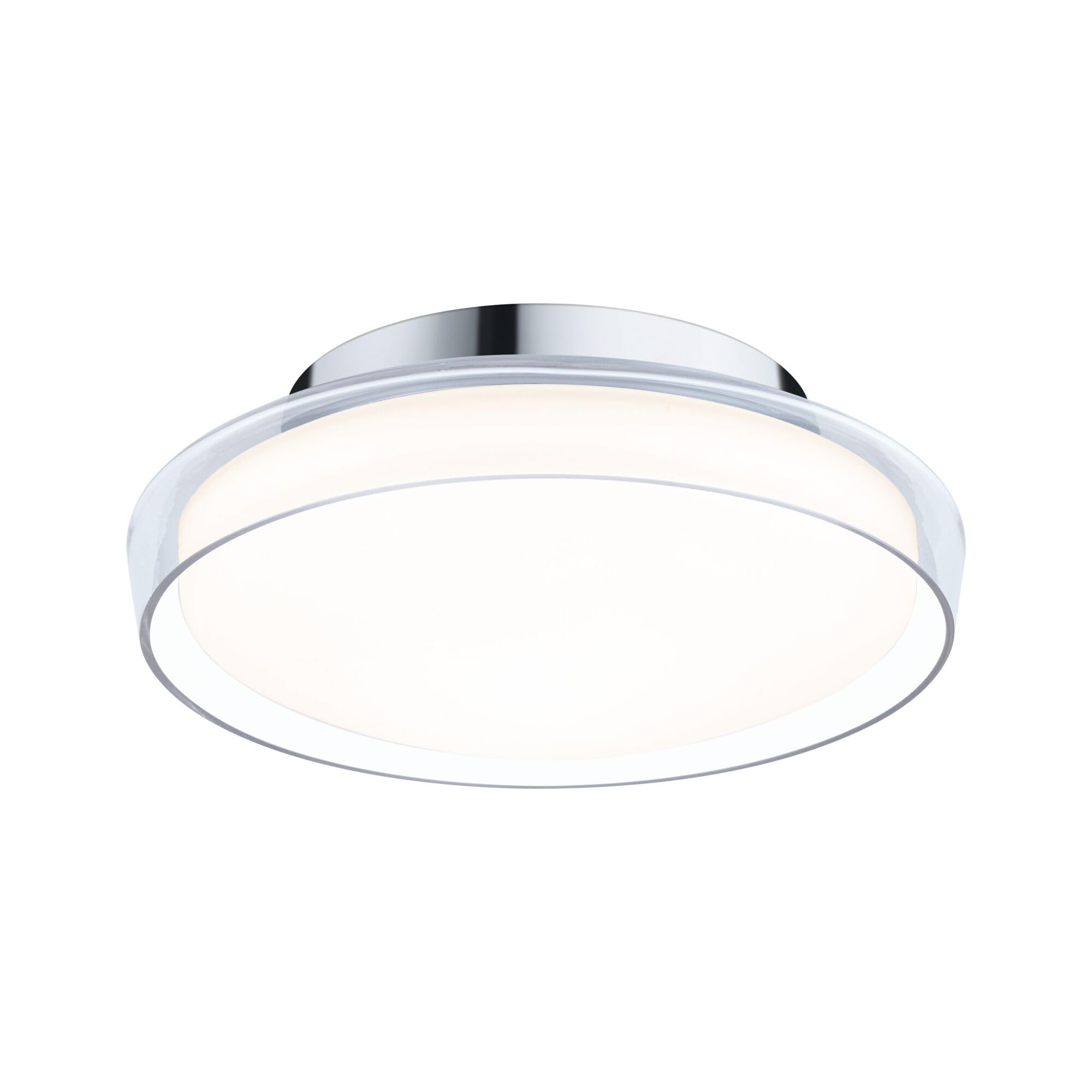 Paulmann 71078 Plafoniera LED Selection Bathroom Luena IP44 3000K 600lm 230V 11,5W vetro, cromo, luce da bagno