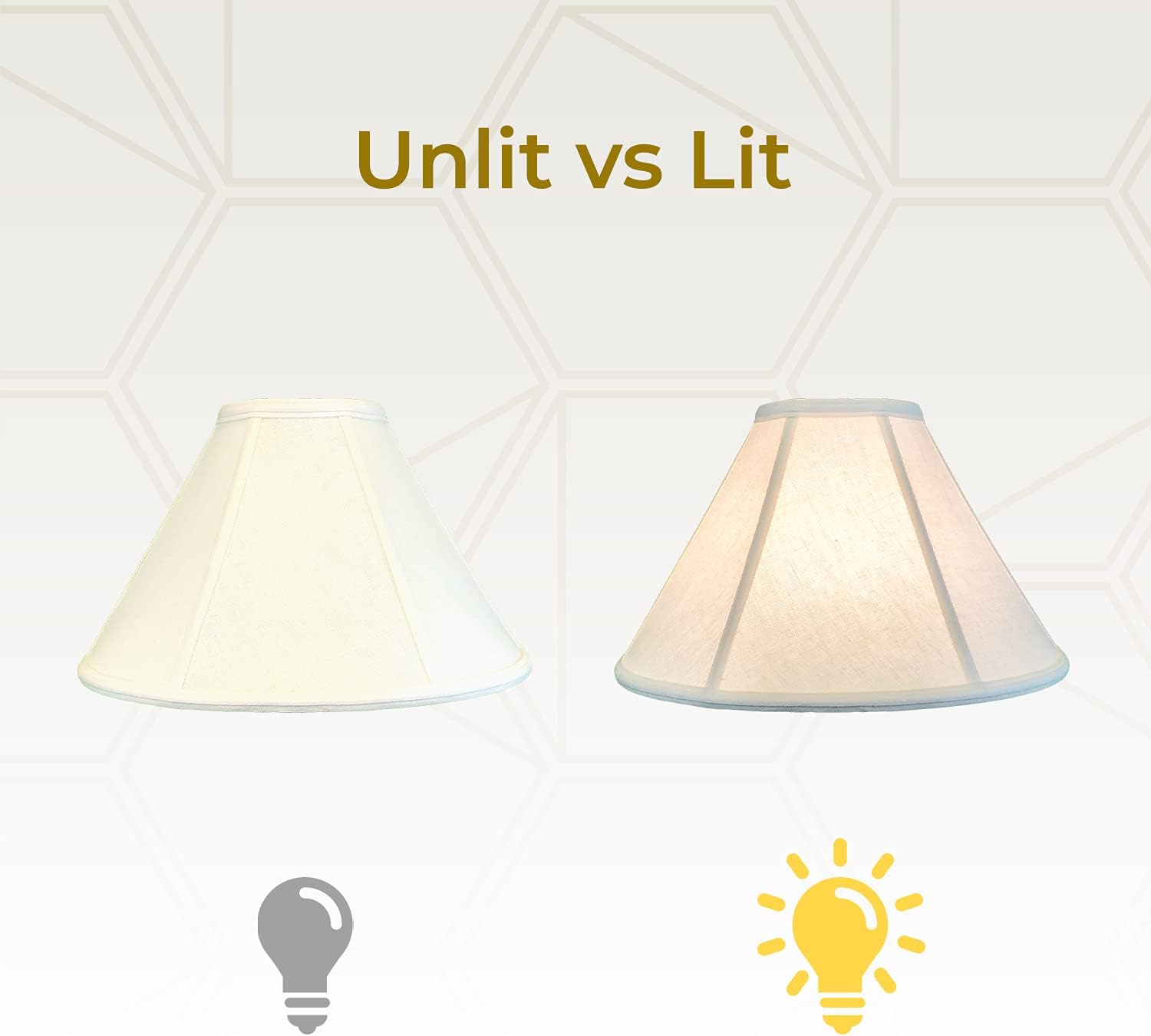 Royal Designs Empire Lamp Shade, Linen Eggshell, 7 x 20 x 12.5