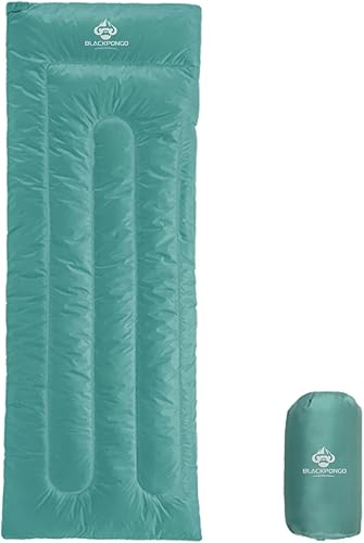 Blackpongo Saco de dormir ultraligero Sobre ligero portátil, impermeable, cómodo con saco de compresión Ideal para viajes de 3 estaciones,
