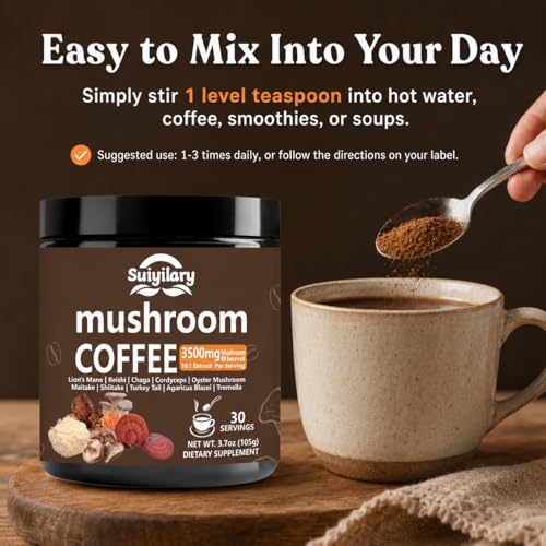 Suiyilary 10 Mushroom Coffee with Arabica