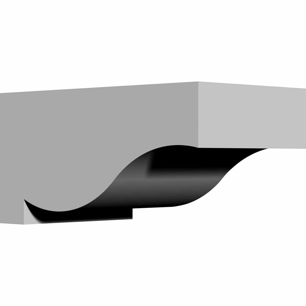 Temple Bracket Ekena support mural pour étagère robuste et console de comptoir