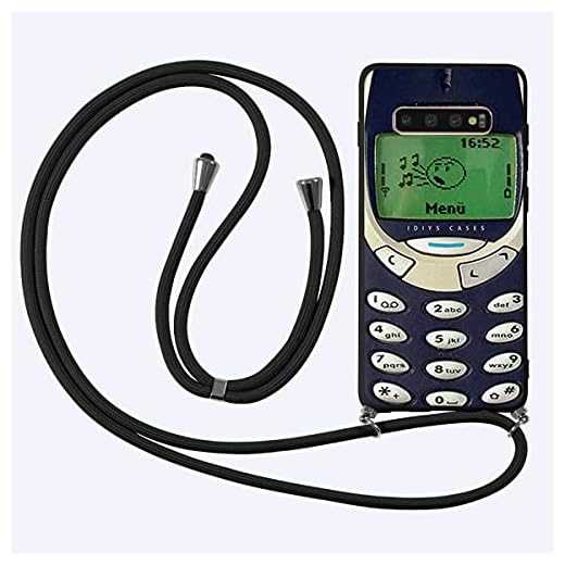 Yoedge 2-i-1 mobiltelefonkedja mobiltelefonfodral för Samsung Galaxy S8 5,8 tum fodral, silikonmotiv med snöre för kappa, justerbart halsband, fullkroppsskydd stötsäkert fodral för Samsung S8, telefonknappar