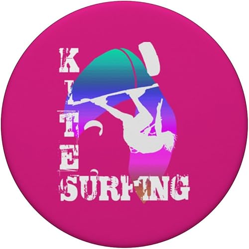 Miniatura 3 de Kite Surfing WIth Freestyle Kitesurfer And Kite 17 PopSockets Standard PopGrip