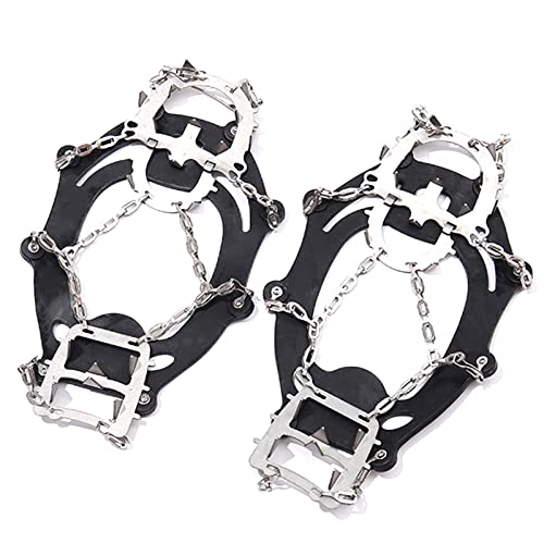 Crampons à glace 18 pointes traction neige randonnée pédestre hiver homme femme