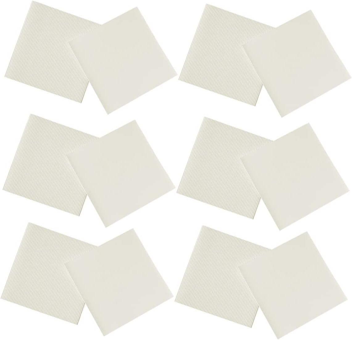 PRETYZOOM 100sheets Pizza Corrugated Paper Tray Oil Absorption Paper Pads for Restaurant Use