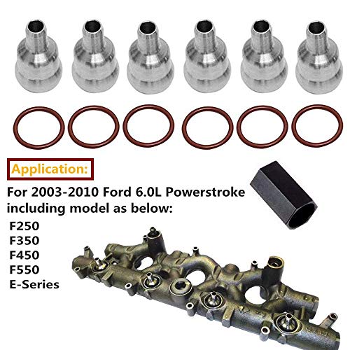 PQY Fuel Puck Oil Rail Ball Tube Repair Kit Compatible with 03-10 Ford 6.0L