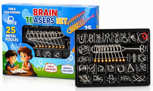 Image of Magicwand Stainless Steel 25 Pcs Metallic Intellectual Puzzles for All Age Groups【Pack of 1】