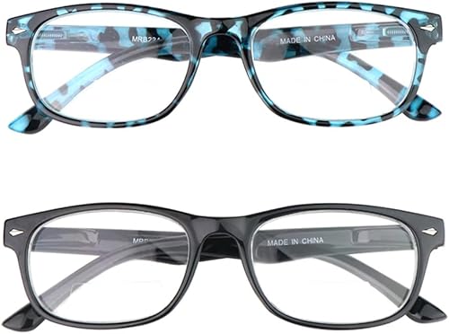 Miniatura 1 de YsorrisoX 2 pares de lentes de lectura bifocales para mujeres y hombres, con bisagra de resorte transparente para lectores
