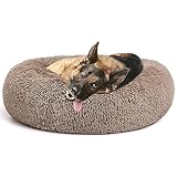 MIXJOY Orthopedic Dog Bed Comfortable Donut Cuddler Round Dog Bed Ultra Soft Washable Dog and Cat Cushion Bed (20''/23''/30''/36'') (36''x36'', Brown)