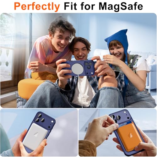 Image of for iPhone 17 Pro Max Case with Privacy Screen Protector, Blue