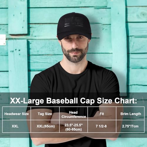 Image of Oversize XXL American Flag Trucker Hat | Big Heads, Adjustable Mesh Snapback, Baseball Cap, 3D Embossed Flag