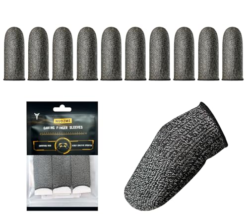 2025 Upgrade: Longer Size Silver Fiber Professional Finger Sleeves for Mobile Gaming&ndash;No More...