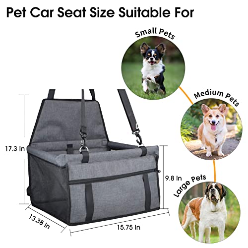 Dog Car Seat Puppy Portable Pet Booster Car Seat For Small And Medium Dogs Stable Puppy Car Seat Waterproof Oxford Breathable Folding Soft Washable Pet Car Seat For Back And Front Seat #TOP1