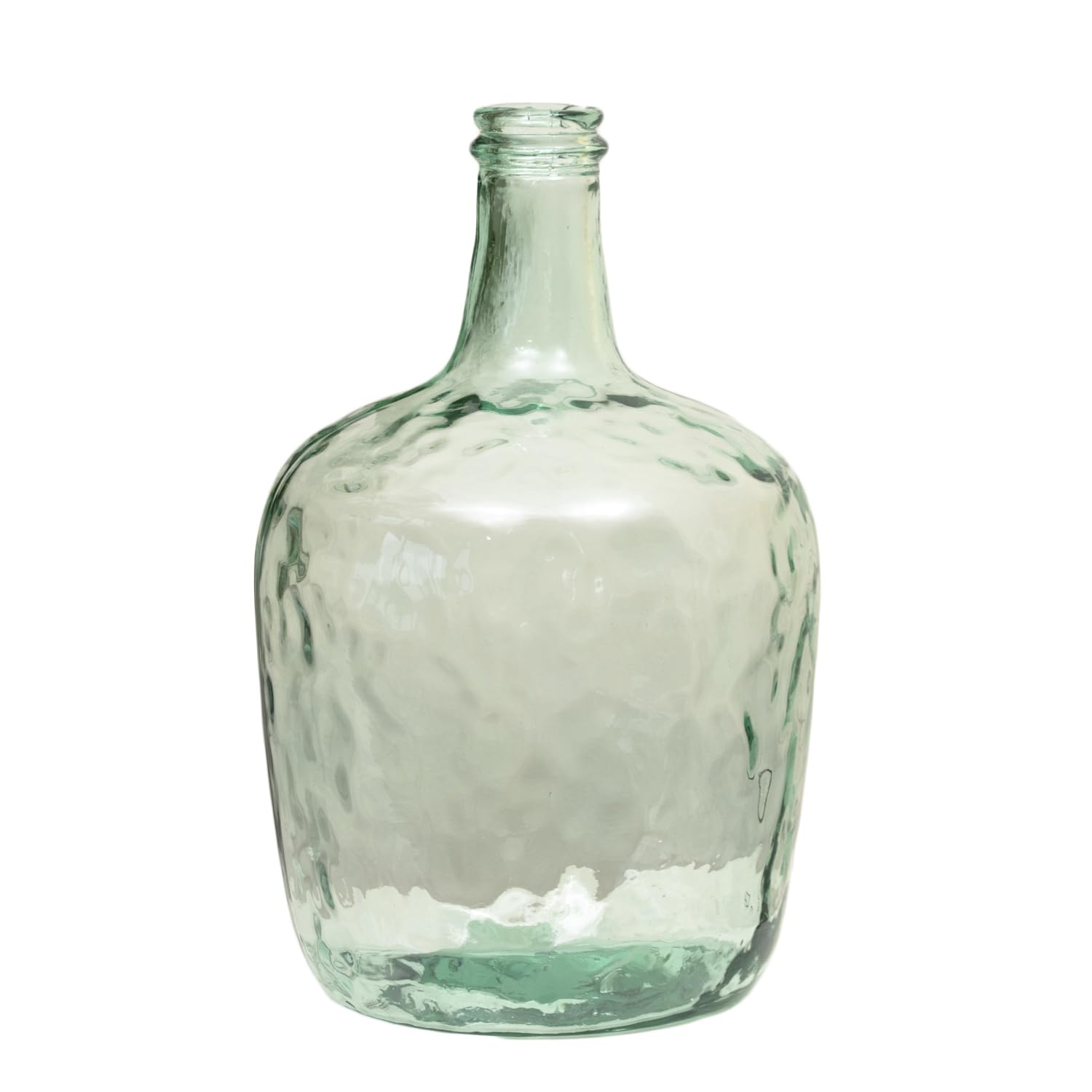 Large Tall 8 Litre Light Blue Recycled Glass Flower Vase Table Wedding Ornament
