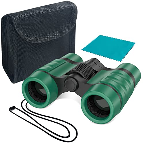 Image of ESSENSON Binoculars for Kids, Forest Green | Toys Gifts for Age 3-10+ Years, Boys Girls Telescope, Outdoor Sports & Bird Watching, Birthday Presents