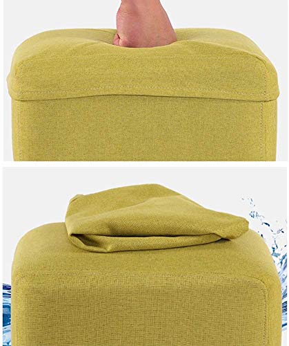 Tabouret tissu carré 37cm petit banc déhoussable