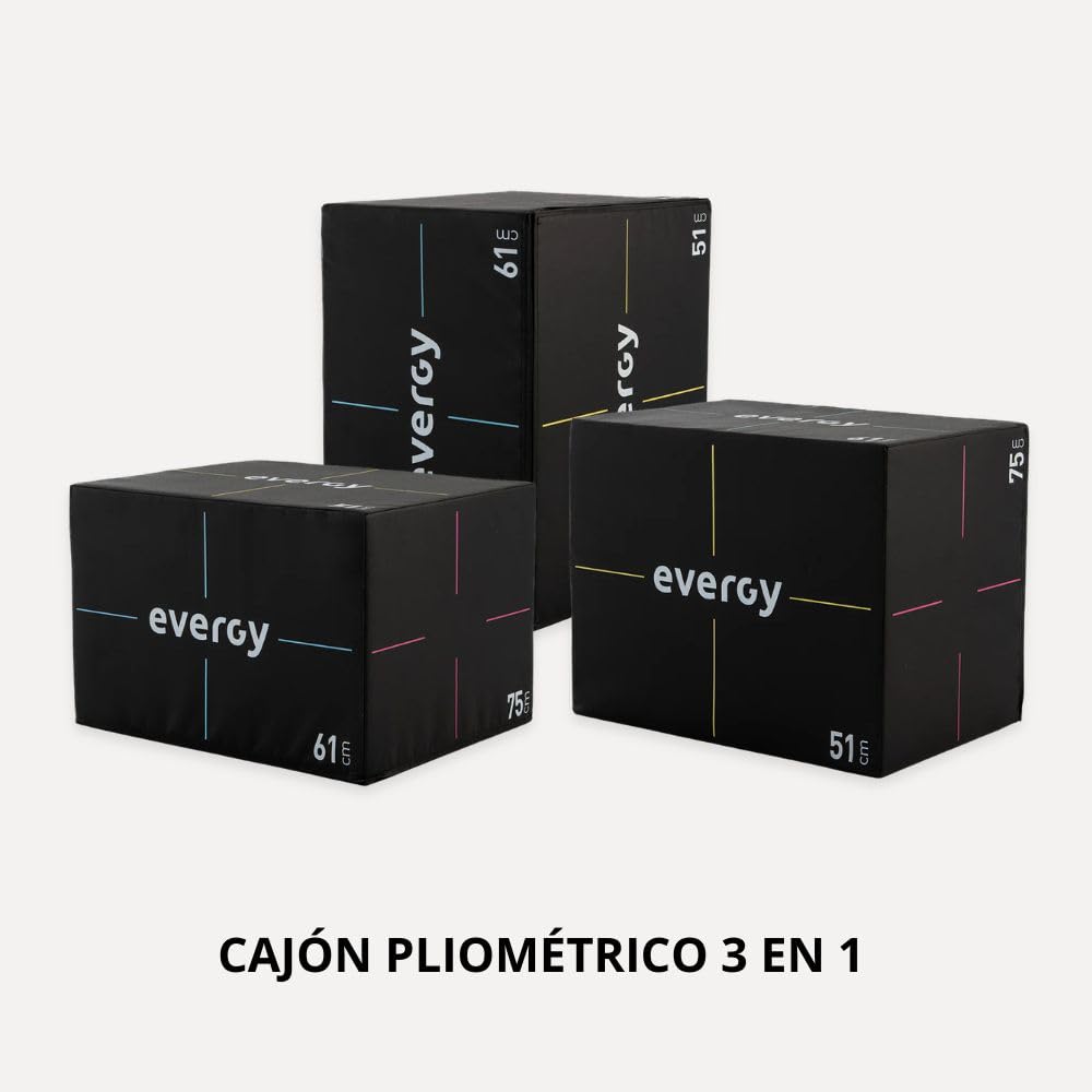 Pliometrica Foam 3 en 1 evergy. Cajon Pliometrico. Steps Fitness Cajón de salto Crossfit. Steppers Crossfit. Cajon de salto. Plyo Box, Jump Box Cross Training. Cajon Crossfit
