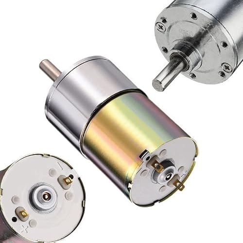 Image of JZK 200RPM 12V DC Motor High Torque, 200 RPM 12V Micro DC Gear Motor 6mm Shaft Diameter, Speed Reduction Electric Gearbox Geared Motor