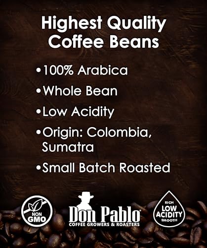 Cafe Don Pablo Gourmet Coffee Classic Italian Espresso Medium Dark Roast Whole Bean Coffee 2 LB