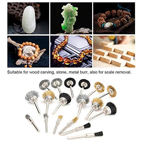 Image of 18pcs Aluminum Wire Wheel Cup Brush Polishing Set for Electric GrinderTool