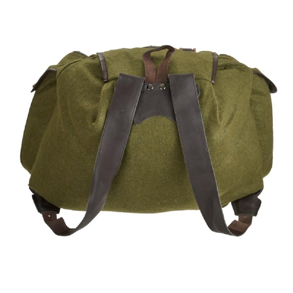FARM-LAND Jagd Rucksack Velveton Pro, 30 Liter, Oliv, Loden mit Lederriemen