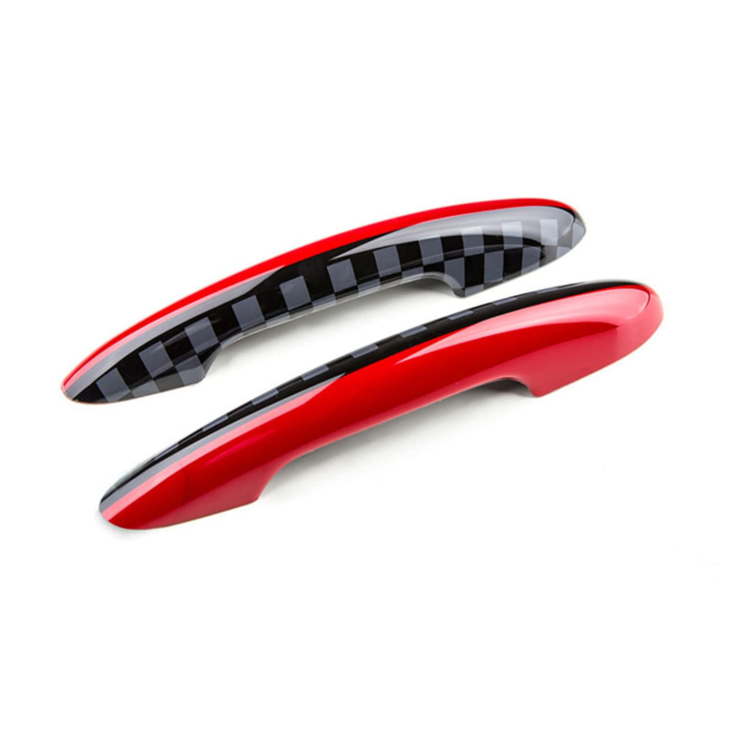 miusani Car Exterior Side Door Handle Cover Shell Gloss Trim ABS Case Accessory Compatible with MINI Cooper F Series DC03 (2 pcs A Type for F56 F57, JCW JOHN Pro)