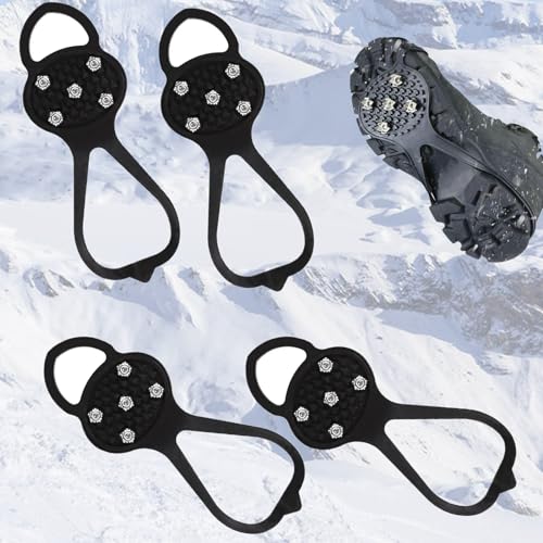 Crampones Ligeros ， Crampones Nieve Hielo，Raquetas Nieve ， Zapatos Pisos De Nieve Resistentes Al Frío para Zapatos para Caminata De Invierno Trepando Pesca De Hielo