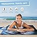 Tirrinia Surf Poncho Changing Robe, Hooded Beach Towel for Adults, Quick Dry Lightweight Surf Towel for Women & Men, Portable Swim Cover Up for Beach Pool Camping, Shark