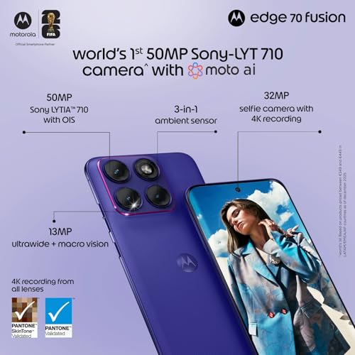 Image of Motorola Edge 70 Fusion (Pantone Orient Blue, 128 GB) (8 GB RAM)