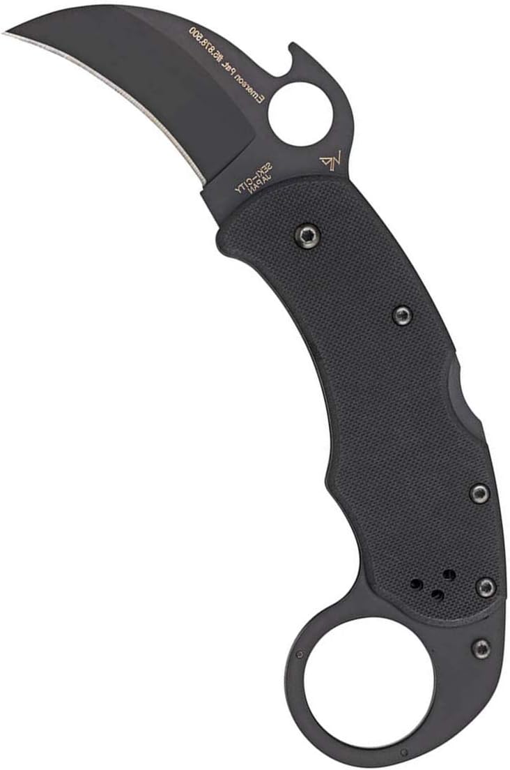 Spyderco Karahawk Folding Pocket Knife with 2" VG-10 Steel Blade and G-10 Handle - EDC Knife for Men and Women, Perfect for Hunting, Tactical, Camping, Survival, Hiking - PlainEdge - C170GBBKP
