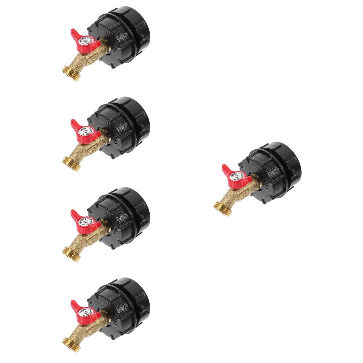 Toyvian 5 Piezas Accesorios De Conector De Cubo IBC a 1/2 Grifo Accesorios del Tanque De Agua IBC Grifo De Mano IBC Grifo del Tanque IBC Accesorios De Bolsa IBC Ajuste del Bolso IBC Caucho