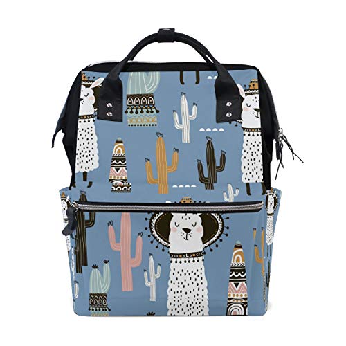 Alpaca Cactus National Bag Mochila de gran capacidad, bolsa de viaje multifunción para mujeres, Multi7, One Size