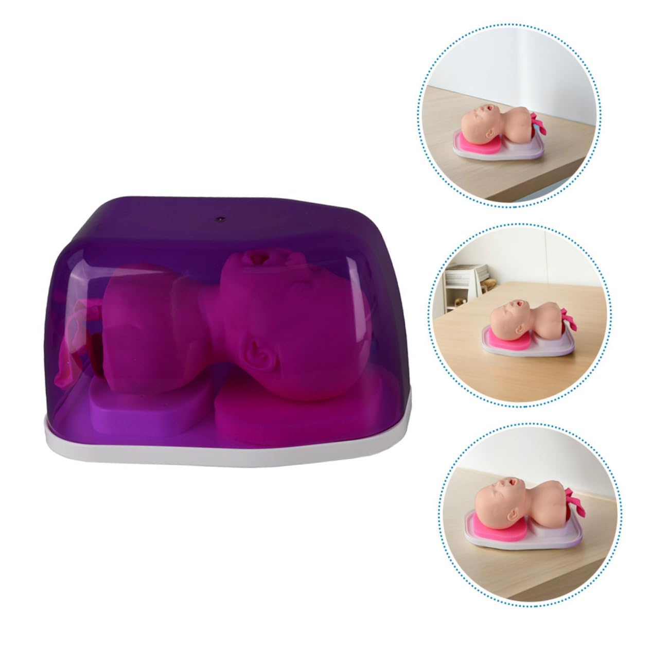 Cabilock Maniquí de Intubación Infantil para Entrenamiento Oral y Nasal de Enseñanza Resistente de PVC Práctica Clínica para Médicos y Estudiantes Diseño Intuitivo y Multipropósito