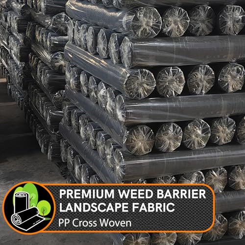 image for LAVEVE 3FT x 50FT Weed Barrier Landscape Fabric, 3.2oz Premium Heavy D