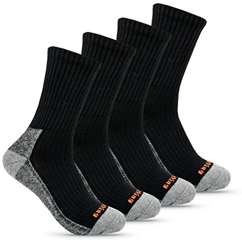 Happy Bavaria 4 Paar Trekkingsocken Herrensocken Herren Wandersocken Funktionssocken Wandern Socken Arbeitssocken weich merino 39 40 (schwarz, 39-42) Cover