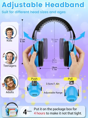Image of Dr.meter Noise Cancelling Headphones for Kids: SNR27.4 Ear Muffs for Noise Reduction with Adjustable Headband - Kids Ear Protection for Monster Jam, Fireworks, Concerts Kid Autism Sensory