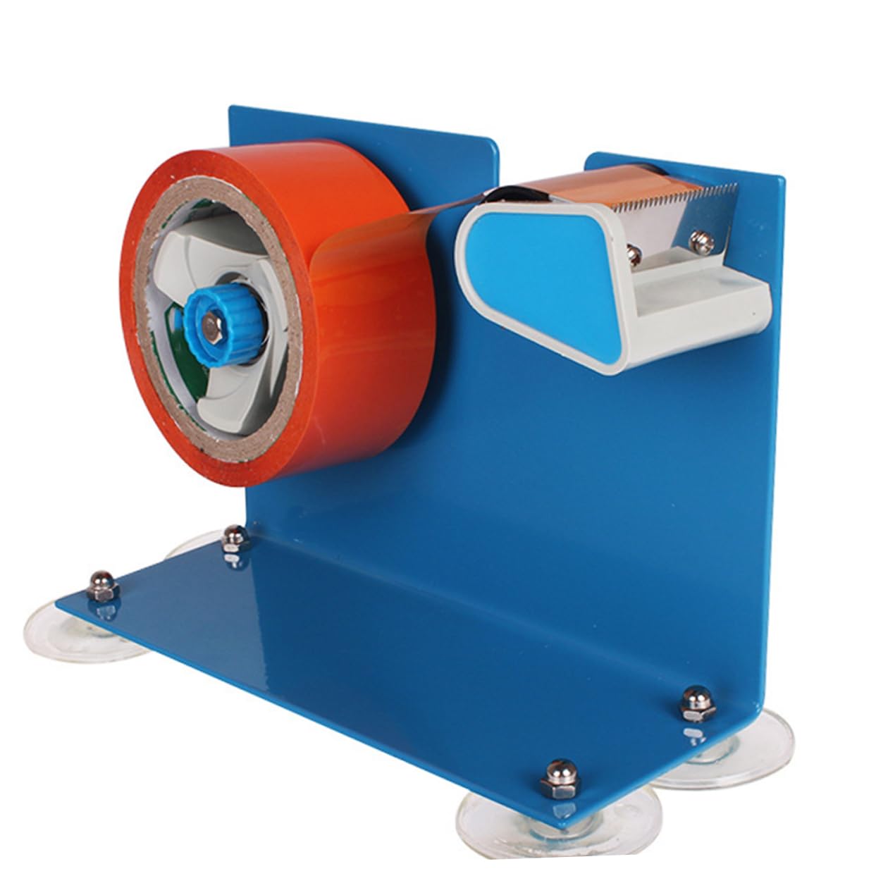Dispenser Nastro Imballaggio da Tavolo in Ferro e Plastica Blu