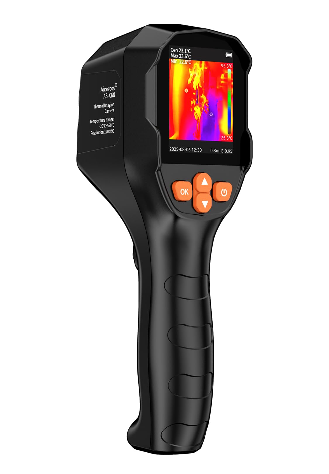Wärmebildkamera SuperIR 240x240 IR-Auflösung Thermal Imaging Camera 25 Hz Bildwiederholrate, -4°F to 1022°F Infrarot-Thermometer, Dual-Kamera-Wärmebildkamera mit Sichtlichtkamera