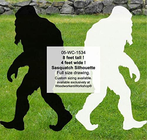 Woodworking Plan to Make Your Own 8 ft Tall Bigfoot Sasquatch (Sasquit) Yard Art INCLUDES Tracing Paper