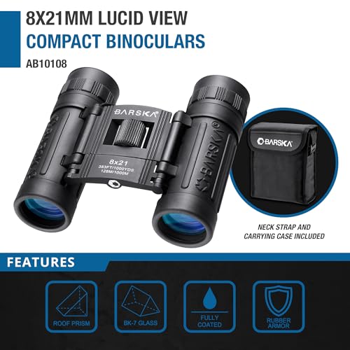 Binoculares compactos Barska 8x21 con prisma Roof miniatura 4