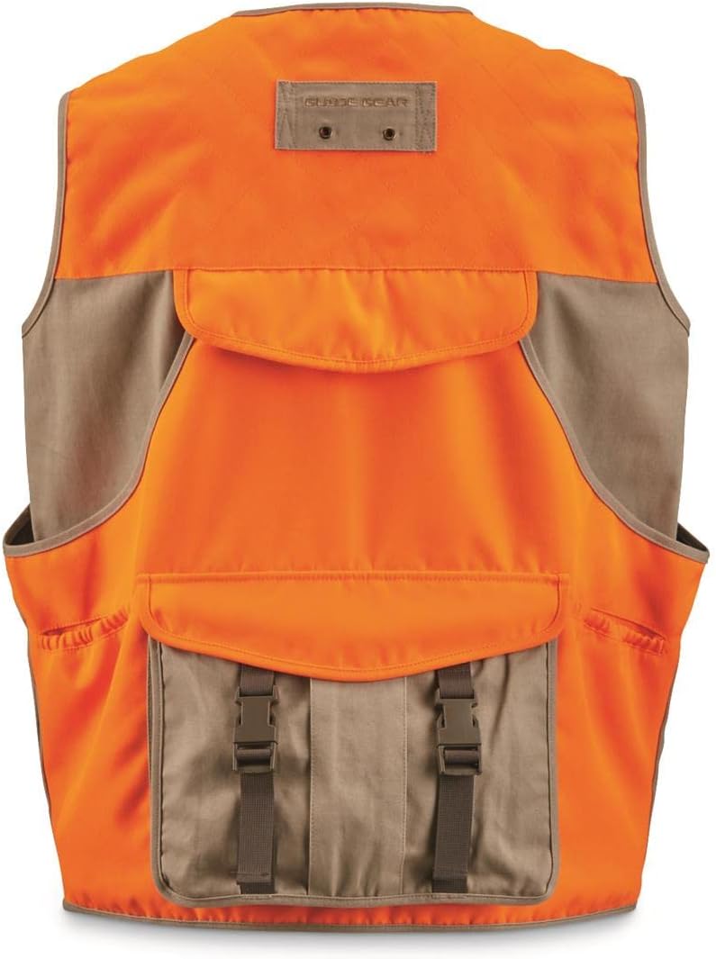 Guide Gear Men's Upland Vest for Bird Hunting, Orange with Back Game Pouch - Image 4
