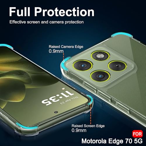 Image of TheGiftKart Crystal Clear Back Cover Case for Motorola Moto Edge 70 5G | Shockproof Soft TPU Case | Cushioned Edges for Ultimate Protection Back Cover Case (TPU, Transparent)