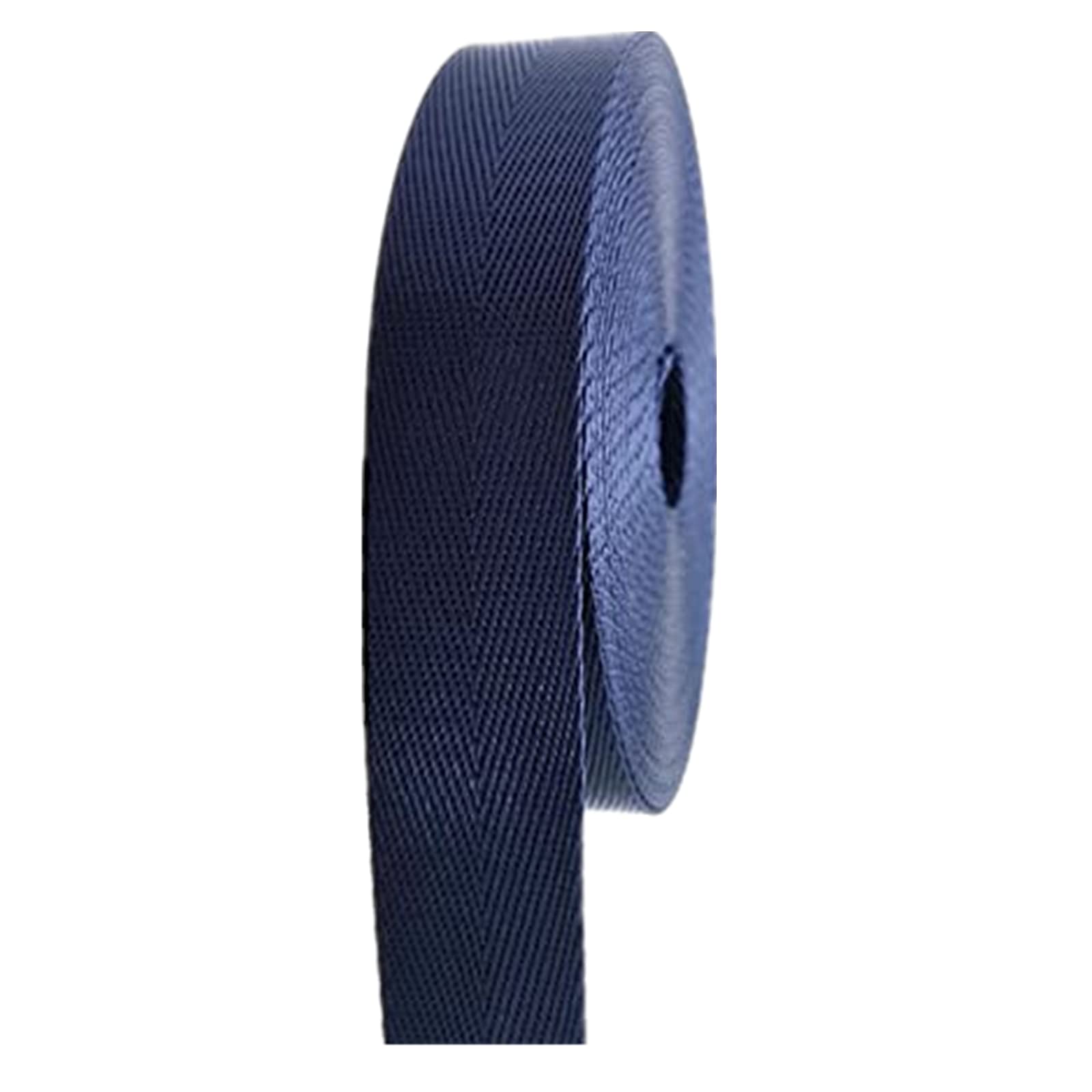 Cinta de sarga de algodón, correas de lona de algodón, cinta de algodón tejida, cinta de sarga de algodón, correa de nailon resistente, patrón de espiga, correas for mochila, costura DIY(Navy Blue,38m