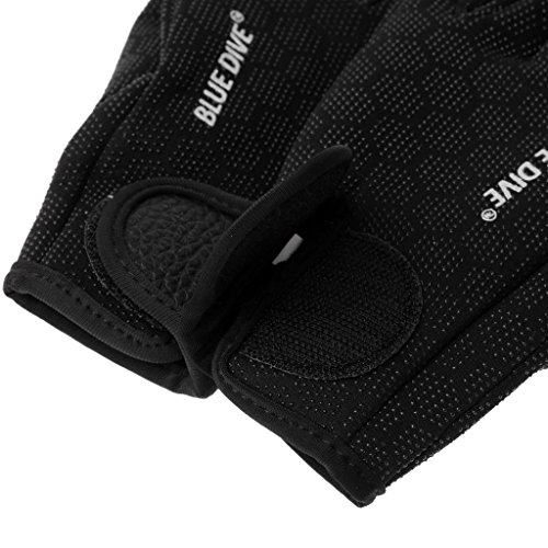 Inzopo 1 Pair Black/Pink 1.5mm Neoprene Elastic Ultra Anti Slip Wetsuits Gloves Keep Warm Diving Swimming Surfing Kayaking Gloves Black M