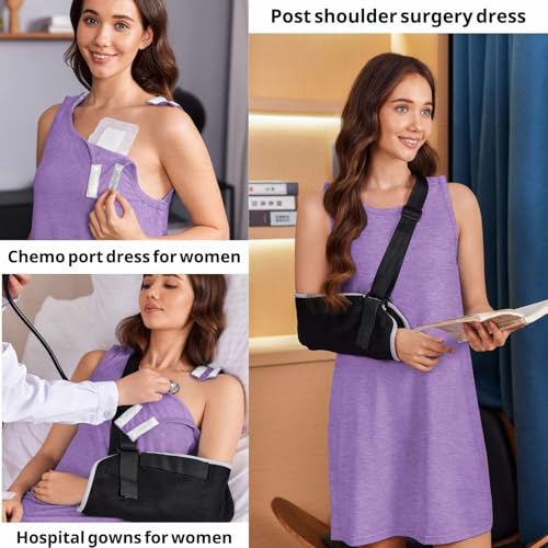 Deyeek Women's Post Shoulder Surgery Dress Full Tear Away Sleeveless Tank Dress After Rotator Cuff Adaptive Clothing2